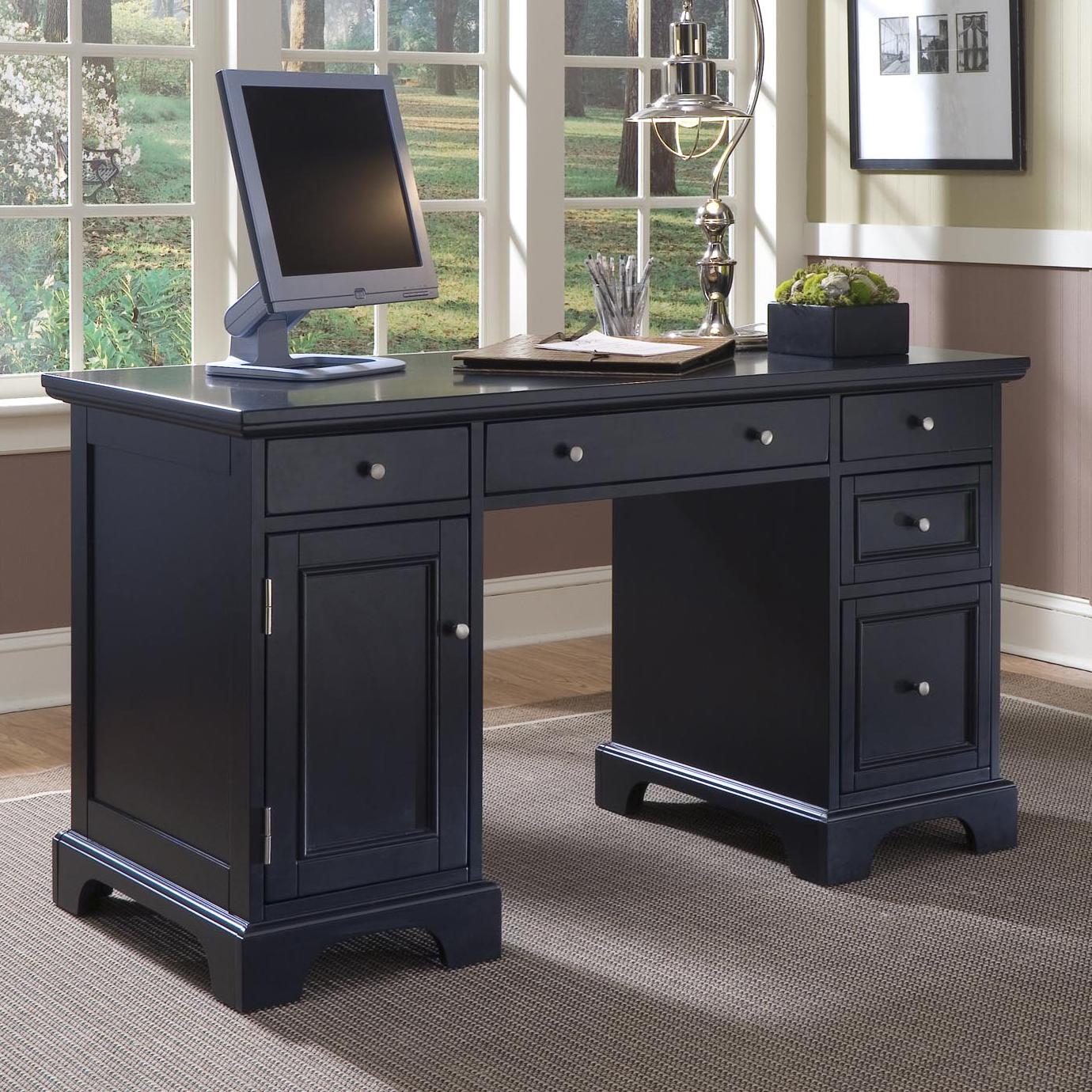 homestyles Bedford 553118 Double Pedestal Desk Corner Furniture